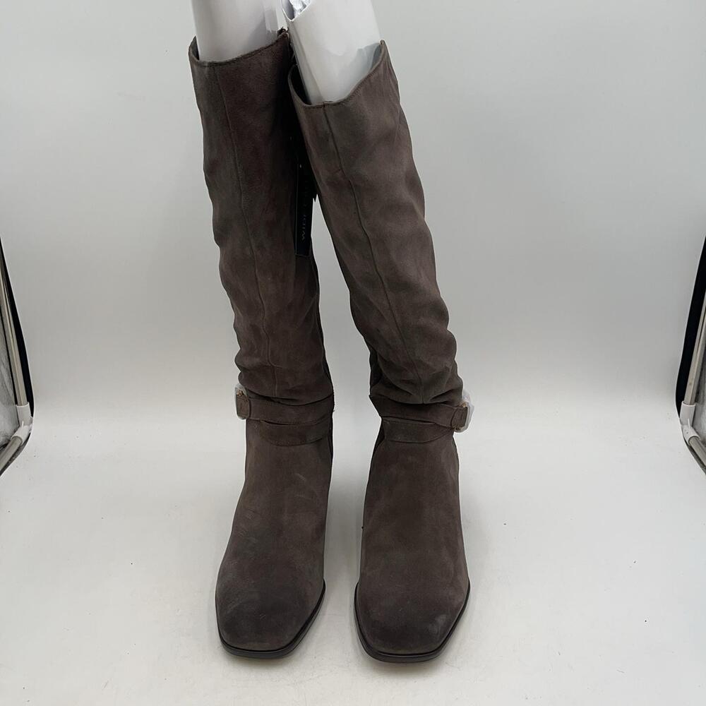 Naturalizer Isabeau Boots Womens Brown Suede Knee High Riding Wide Calf Sz 10W